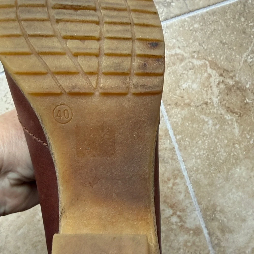 Anthropologie Chelsea Boot Jasper Jeera Triangle Trails Ankle Size 40/10 Leather